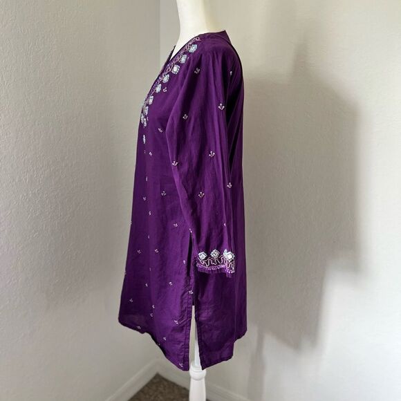 Purple Embellished tunic top - Picture 6 of 6